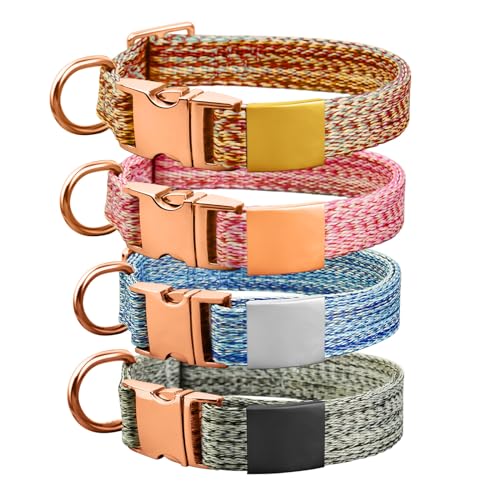 Personalized Dog Collar with Engraved ID Tag