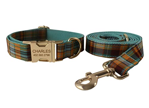 Personalized Dog Collar with Engraved Names and Number