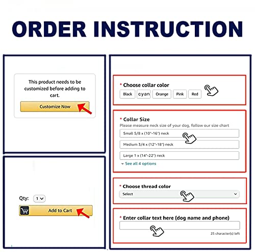 Personalized Reflective Dog Collar with Name and Phone