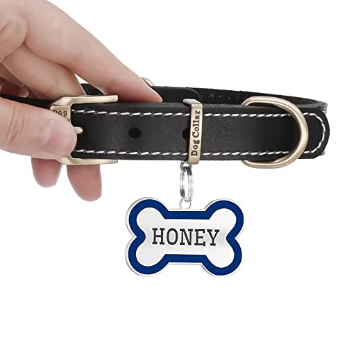 Bone Shape Pet ID Tag Engraved - Royal Blue