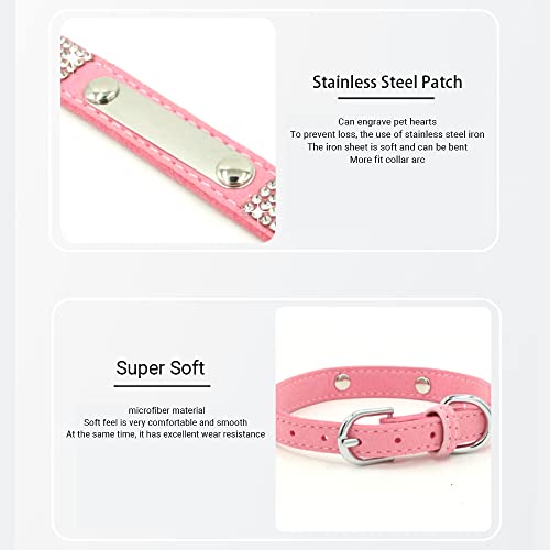 Personalized Glitter Dog Collar with Rhinestones