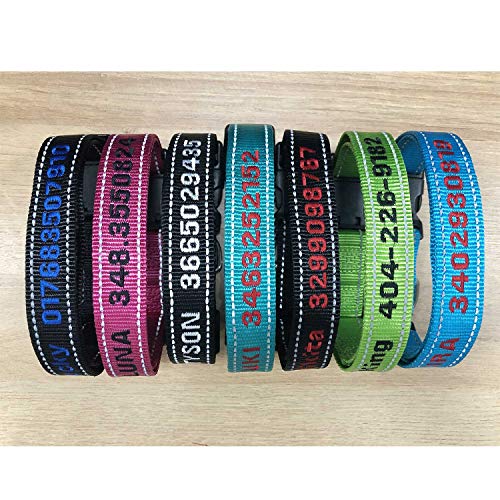 Personalized Embroidered Dog Collar - Customizable with ID