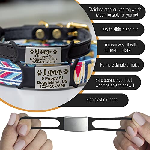 Personalized Slide-On Pet ID Tag - Fancy, Silent