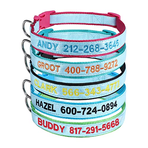 Custom Glowing Reflective Dog Collar with Personalized ID