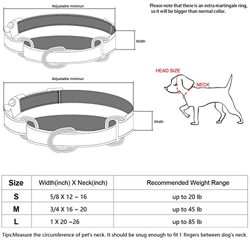 Custom Reflective Martingale Collar with Personalized Embroidery