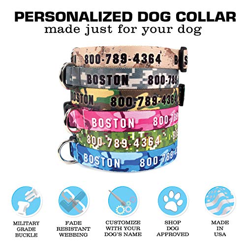 Camo Custom Dog Collar - USA Made - Fade-proof