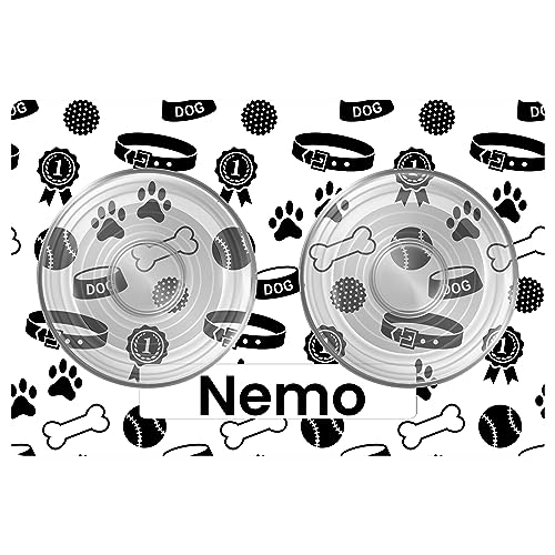 Personalized Pet Food Mat with Non-Slip Rubber