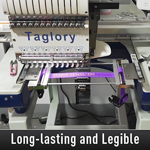 Taglory Custom Embroidered Reflective Dog Collar, Purple