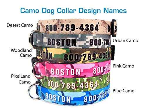 Camo Custom Dog Collar - Made in USA - Choice of 6 Sizes