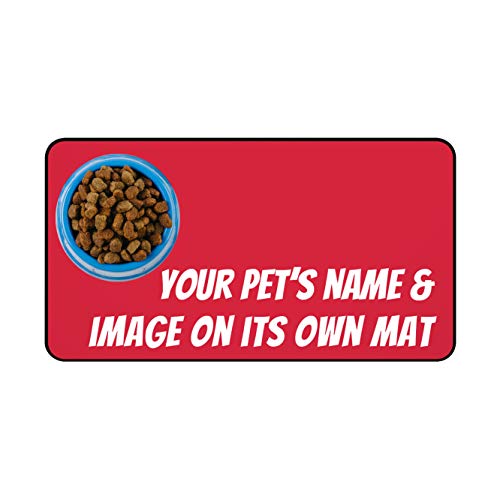 Personalized Dog Feeding Mat with Photo and Name