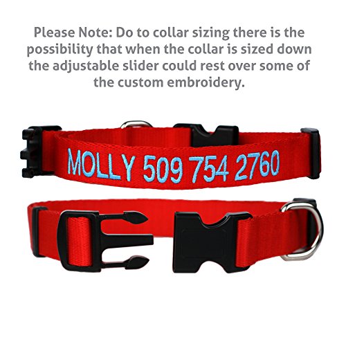 Personalized Embroidered Dog Collar with Pet Name & Phone