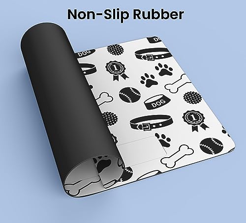 Personalized Pet Food Mat with Non-Slip Rubber