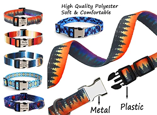 Floral Engraved Personalized Dog Collar - Customized for Dogs