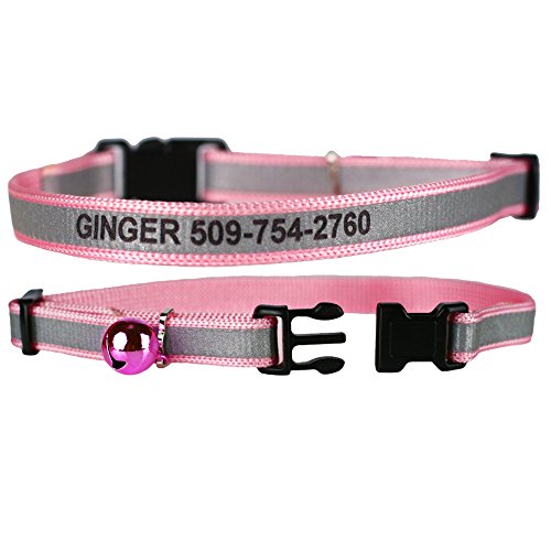 Personalized Reflective Cat Collar with Safety Release Buckle