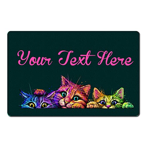 Personalized Cat Food Mat - Non-Slip, Easy Clean (USA)