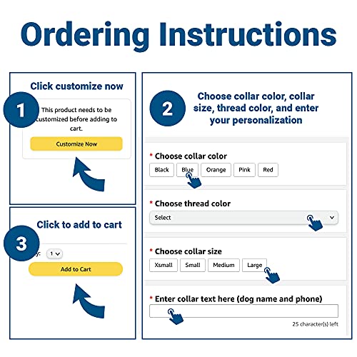 Personalized Dog Collar with Custom Embroidery for Pets