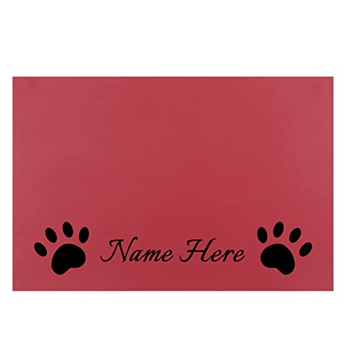 Personalized Double-Sided Waterproof Pet Placemat - PVC Leather