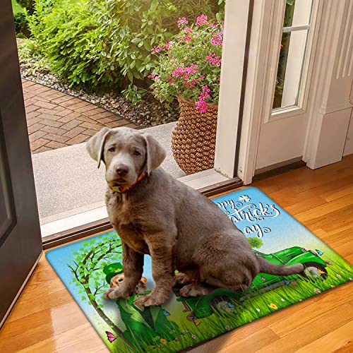 Golden Retriever Personalized St. Patrick's Day Doormat Decor