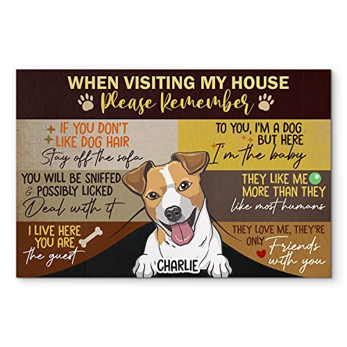 Personalized Dog Welcome Mat for Pet Lovers