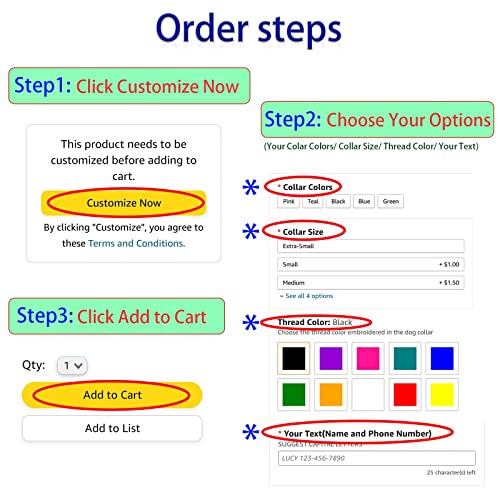 Custom Glowing Reflective Dog Collar with Personalized ID