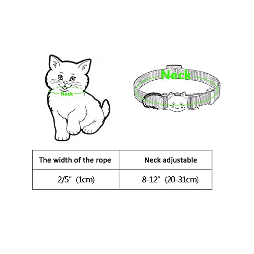 Personalized Embroidered Nylon Cat ID Collar with Bell