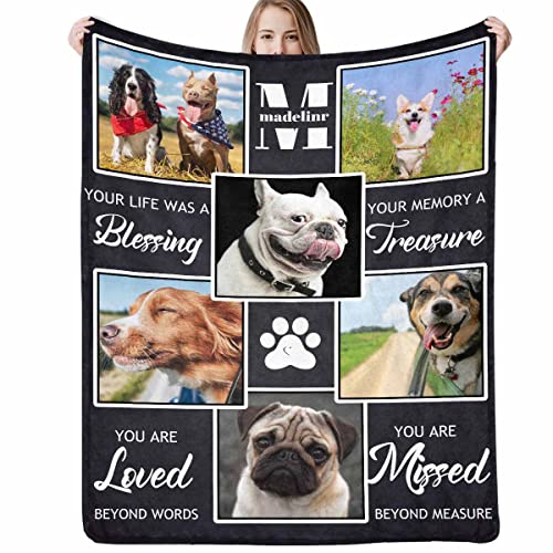 Personalized Dog Memory Blankets with Custom Photos USA Made
