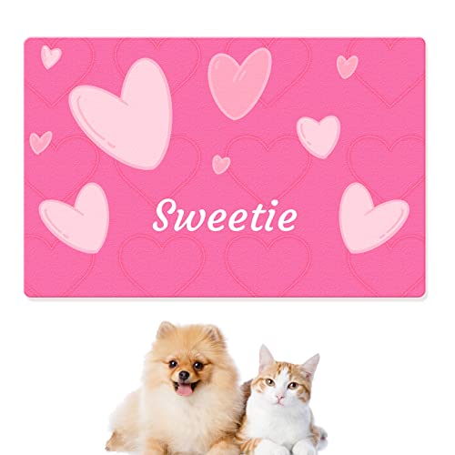 Personalized Waterproof Dog Food Mat with Non-Slip Design