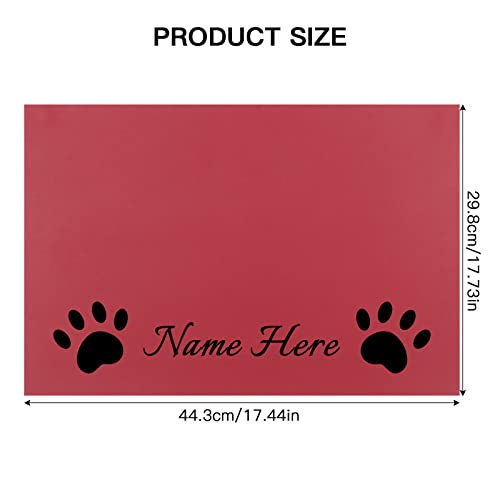Personalized Double-Sided Waterproof Pet Placemat - PVC Leather