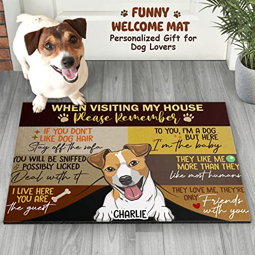 Personalized Dog Welcome Mat for Pet Lovers