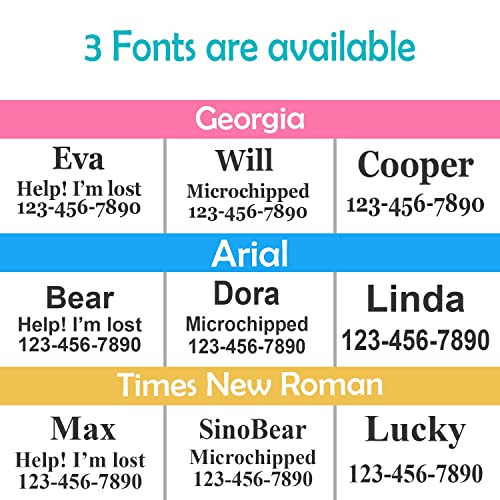 Personalized Reflective Dog Collar with Name & Contact Info