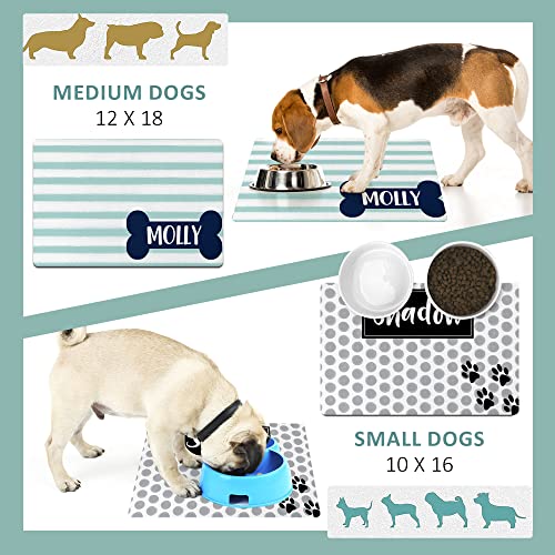 Personalized Waterproof Navy Pet Mat for Cats & Dogs