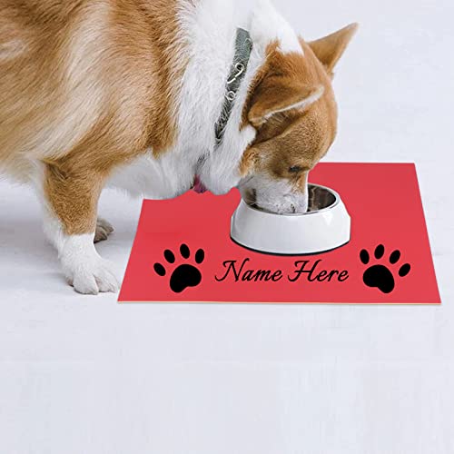 Personalized Double-Sided Waterproof Pet Placemat - PVC Leather