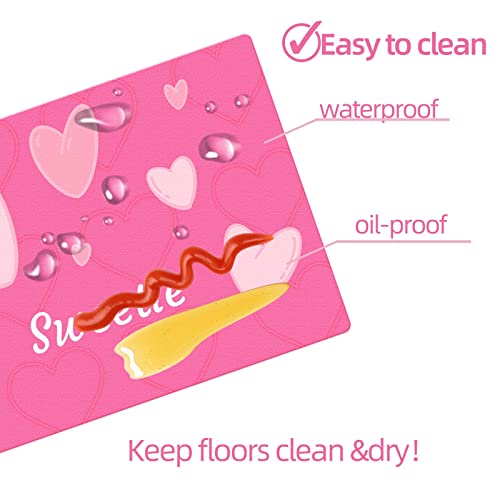 Personalized Waterproof Dog Food Mat with Non-Slip Design