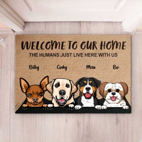Personalized Dog House Door Mat - Welcome Home Gift