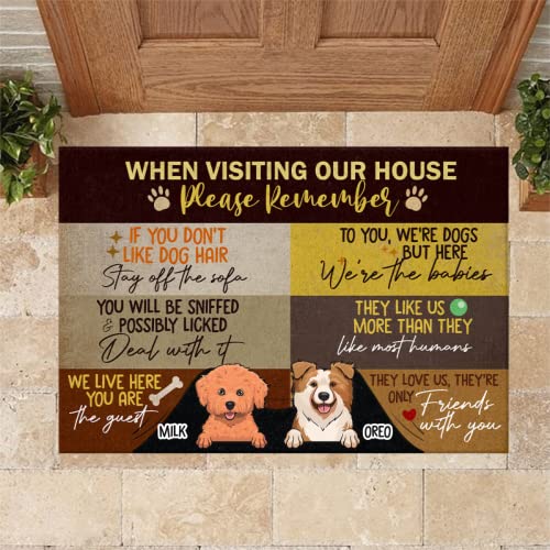 Personalized Dog Welcome Mat for Pet Lovers