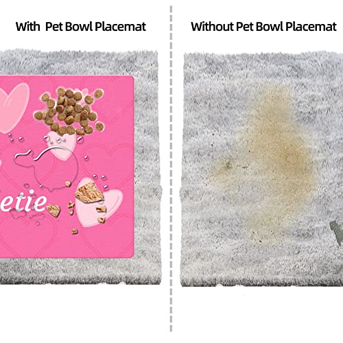 Personalized Waterproof Dog Food Mat with Non-Slip Design