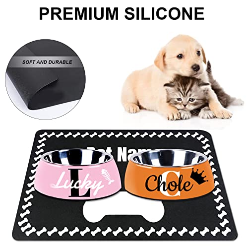 JMIPET Personalized Dog Food Mat with Waterproof, Non-Slip