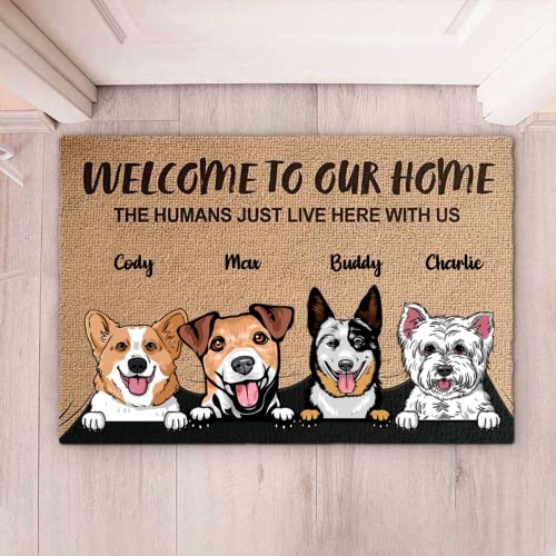 Personalized Dog House Door Mat - Welcome Home Gift