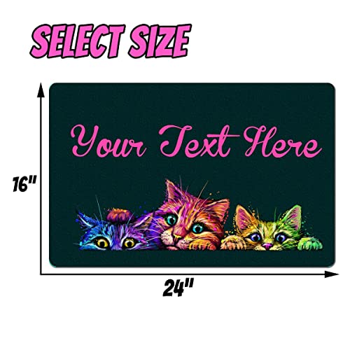 Personalized Cat Food Mat - Non-Slip, Easy Clean (USA)
