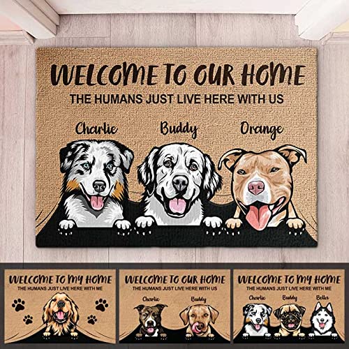 Personalized Dog House Door Mat - Welcome Home Gift