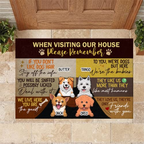 Personalized Dog Welcome Mat for Pet Lovers