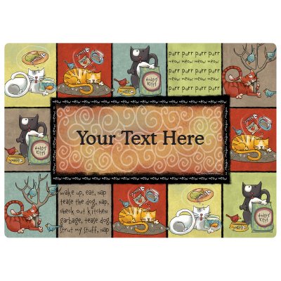 Custom Cat Litter Mat - Personalized for Kitty Chaos