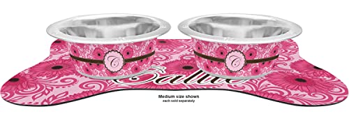 Gerbera Daisy Bone Shaped Pet Food Mat (Small)