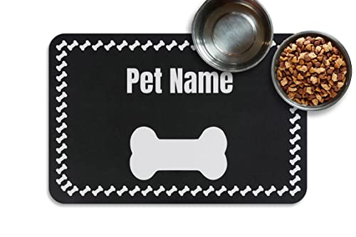 JMIPET Personalized Dog Food Mat with Waterproof, Non-Slip