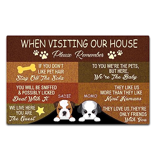 Personalized Funny Pet Lover Welcome Mat Indoor/Outdoor Rug