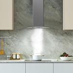 CIARRA 90cm Curved Glass Wall Cooker Hood