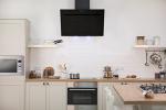 90cm Black Glass Chimney Cooker Hood