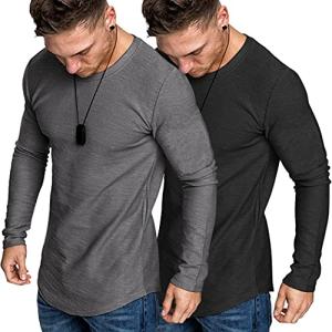 Hipster Tee for Big & Tall Men - Black/Grey