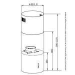 Stainless Steel Island Cooker Hood - 35cm