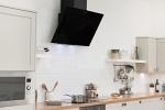 90cm Black Glass Chimney Cooker Hood